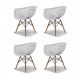 Conjunto com 4 Cadeiras Web DSW Branco