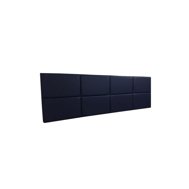 Cabeceira Estofada Queen 8 Blocos Não é Segredo Veludo Azul Marinho 160x60