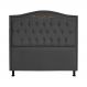 Cabeceira Casal King 195cm Para Cama Box Greta Suede Cinza - DS Estofados