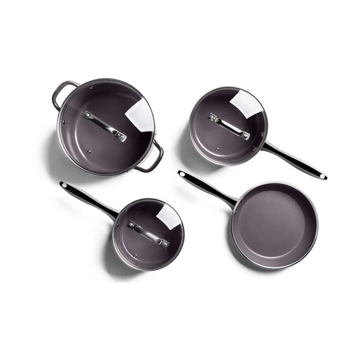 Jogo de Panelas Life Unique 4 Peças Cinza