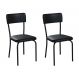 Conjunto com 2 Cadeiras Mackay Preto