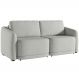 Sofá Cama para Sala de Estar 3 Lugares 236cm Montserrat K01 Linho Cinza - Lyam Decor