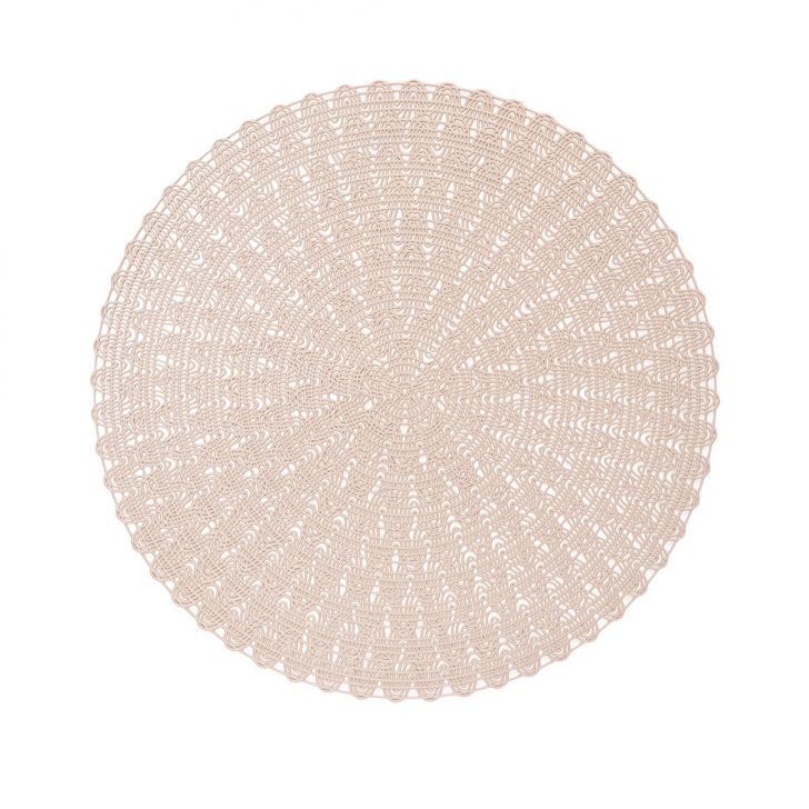 Jogo Americano Redondo Serena Bege Natural