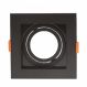 Spot De Embutir Linha Modular Preto 13X13 - Hevvy - O-132Ar70Pt