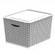 Caixa Cesto Organizador com tampa 17L - Branco G