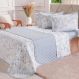 Kit Colcha Casal 200 Fios Estampada 220x240cm Floralis
