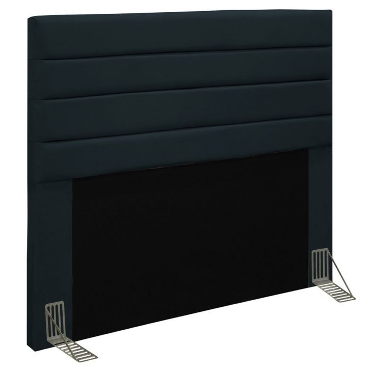 Cabeceira Cama Box Casal Queen 160cm Rubi D10 Suede Preto - Mpozenato