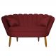 Namoradeira Pétala 2 Lugares Decorativa Veludo Vermelho - Montanaris Decor