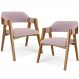 Kit 02 Cadeiras Para Sala de Jantar e Estar Living Estofada Suran L02 Suede Rosê - Lyam