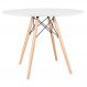 Mesa de jantar redonda Eames Eiffel - Wood - Tampo de MDF - 100 cm - Branco