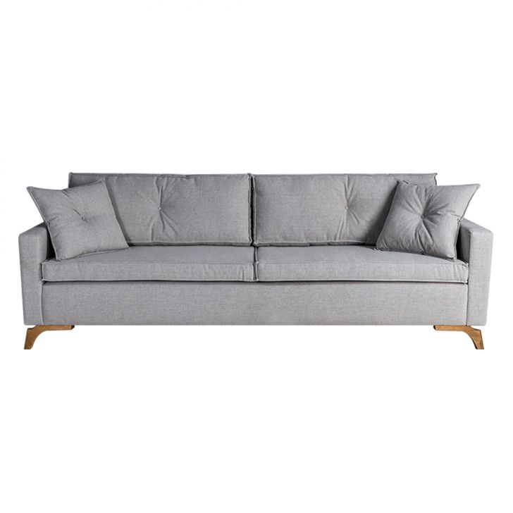 Image of Sofá 3 Lugares Viena Linho Cinza 190 Cm PLA-SO964UP07HSYMOB