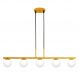 Pendente Jabuti Five Dourado Fosco com Globos Branco Fosco para 5 Lâmpadas G9 de LED