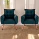 Conjunto de Poltronas Decorativas Lily Suede Petróleo