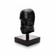Escultura Decorativa Máscara Silêncio em Cerâmica Grafite 25x15 cm - D'Rossi