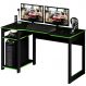 Mesa para Computador Gamer Espaço para 2 Monitores e CPU Preto/Verde