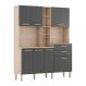 Cozinha Compacta 7 Portas 2 Gavetas Encanto 97201 Avena Grafito Demobile