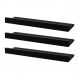 Kit 3 Prateleiras Porta Quadros 80 x 15cm Preta Suporte Invisível