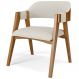 Cadeira Para Sala de Jantar e Estar Living Estofada Suran L02 Linho Champagne - Lyam