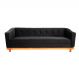 Sofá Aruam 2M Suede Preto Sala/Recepção