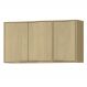 Armario Aereo 120 cm MDP 3 Portas GLOR AGL04 Castanho MXM