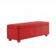Recamier Bau Dubai 1,20m Suede Vermelho - Inova Decorações