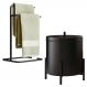 Kit Porta Toalha de Rosto e Lixeira de Banheiro 6L Eleganza Metal Preto - Pallazio