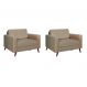 Conjunto com 2 Poltronas Living II Bege