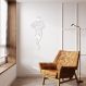 Quadro Escultura Jogador de Basquete H 200x84 Branco