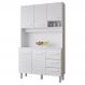 Kit Cozinha 5P 3G 120 cm Vitoria Branco Mobbs