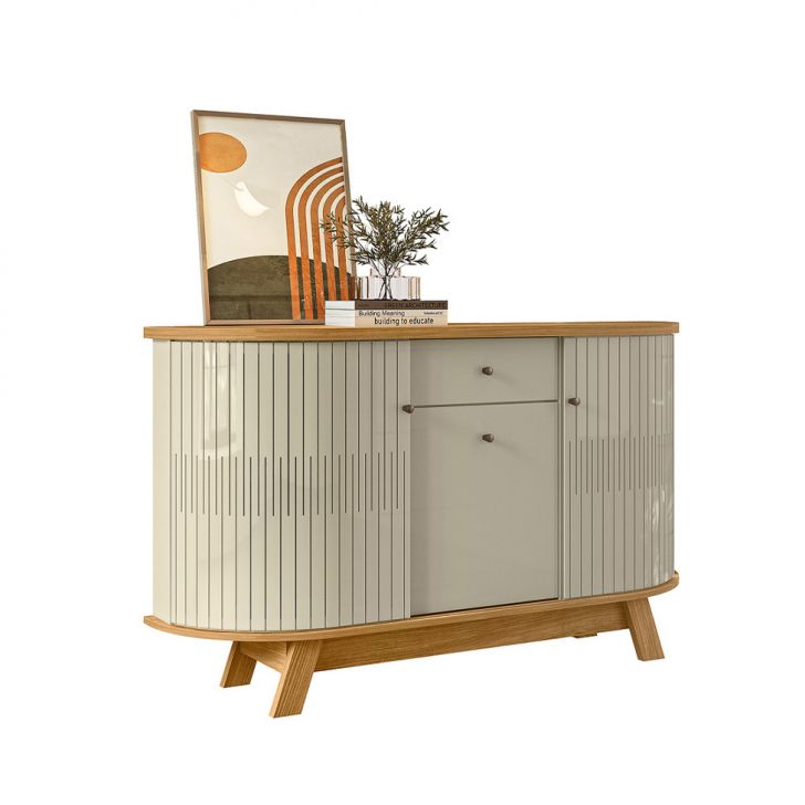 Buffet Monza 3 Portas 1 Gaveta Cumaru e Opala