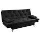 Sofá cama Austria reclinável 3 pocições Suede Preto Essencial Estofados