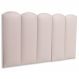 Cabeceira Solteiro Estofada Para Cama Box Kit 5 Placas Adesivas - Modelo Nuvem Courino Off White