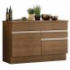 Balcão de Pia Armário de Cozinha 120 cm 1 Porta e 2 Gavetas (Com Tampo) Rustic Glamy Madesa