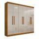 Guarda-Roupa Casal Malibu 100% MDF 6 Portas Imbuia e Off White