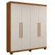 Guarda Roupa 4 Portas 3 Gavetas Master Benetil Cinamomo Off White