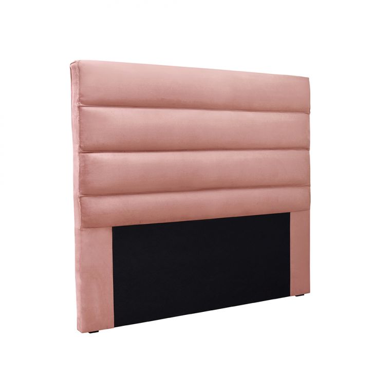 Cabeceira King La Italiana Veludo Rosa