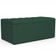 Calçadeira Recamier Baú Para Cama Box Solteiro Dália 100x50 Cm W01 Linho Verde Musgo - Lyam Decor
