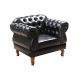 Poltrona Duquesa 1 Lugar Chesterfield Clássica Capitonê - Preto