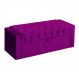 Calçadeira Báu Emma Casal Super King Veludo Luxo Roxo - DS Estofados