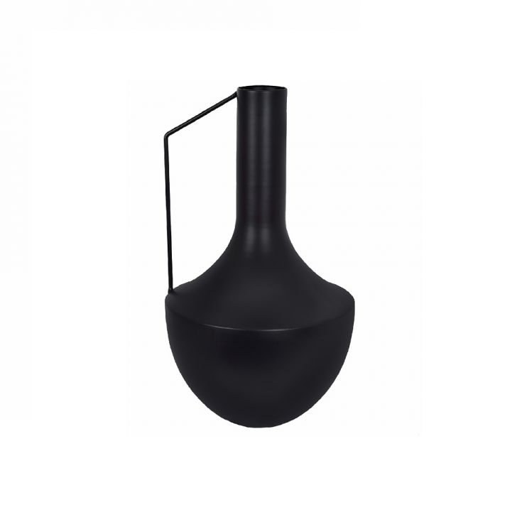 Vaso Moringa com Alça Grillo Preto 28 cm