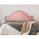 Cabeceira King Para Cama Box Provençal 193x60 Veludo Rosê - Tachas Fumê