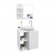 Conjunto Gabinete para banheiro Branco e Cuba com Espelheira Harpia