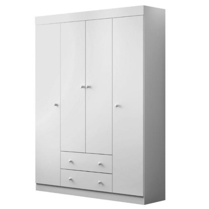 Guarda Roupa Infantil 4 Portas e 2 Gavetas Elisa Branco - Phoenix