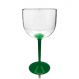 Taça Gin KrystalON Transparente Com Base Verde Acrílico PS 550 ml
