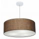 Pendente Cilíndrico Md-4079 Cúpula em Tecido 60x21cm Café - Bivolt