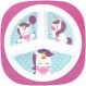 Prato Divertido Raso com 3 Divisórias Alimentação Infantil Buba Unicórnio Rosa
