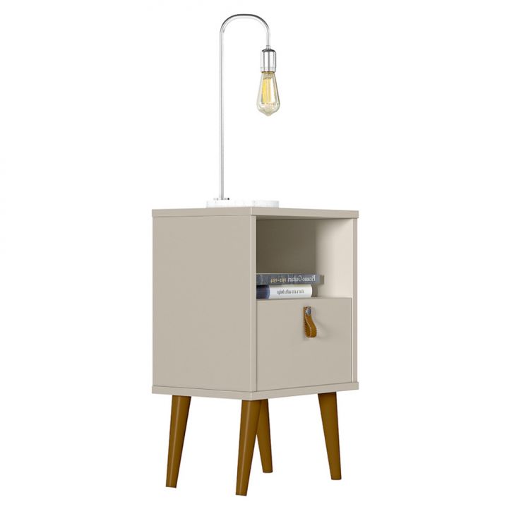 Mesa De Cabeceira Búzios 1 Gaveta Off White