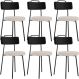Kit 06 Cadeiras Decorativa Estofada Sala De Jantar Barcelona L02 Couríssimo Preto Linho Bege - Lyam