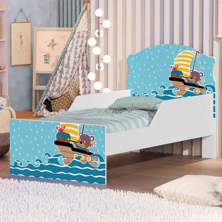 Mini Cama Ursinhos Pirata Com Colchão