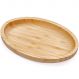 24 Bandejas Bambu Oval Travessa 23x15cm Plasvale Petisqueira